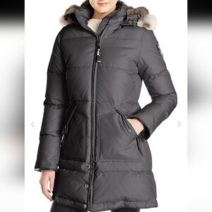 Pajar Women's Gray Puffa Parka with Faux Fur Trim